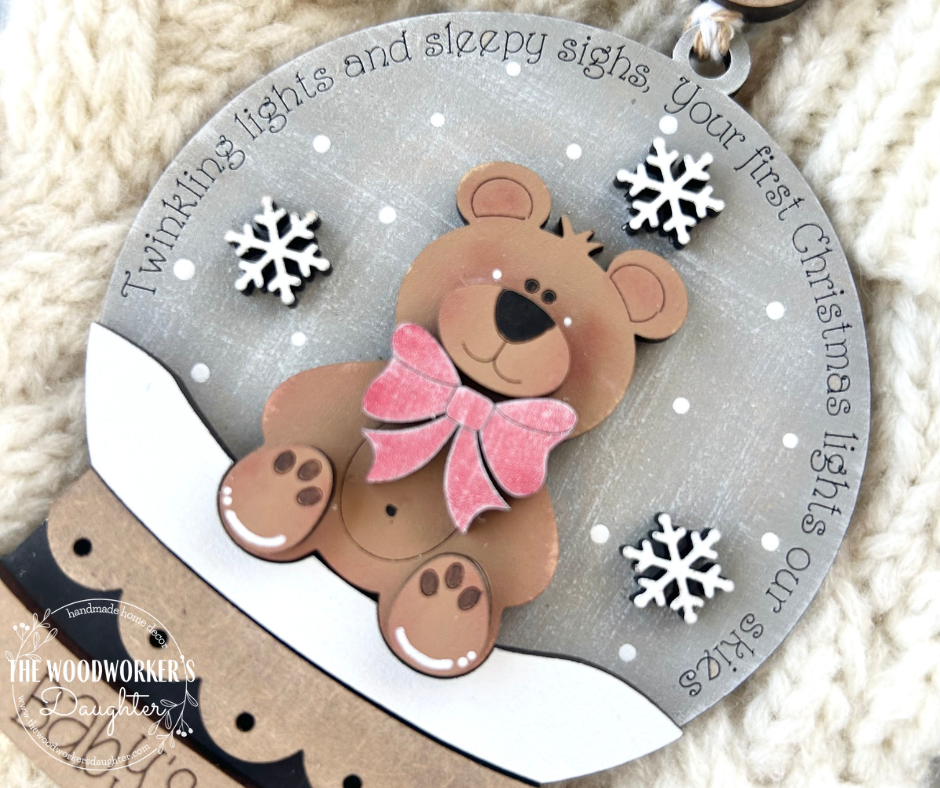 Baby Bear First Christmas - Personalized Ornament