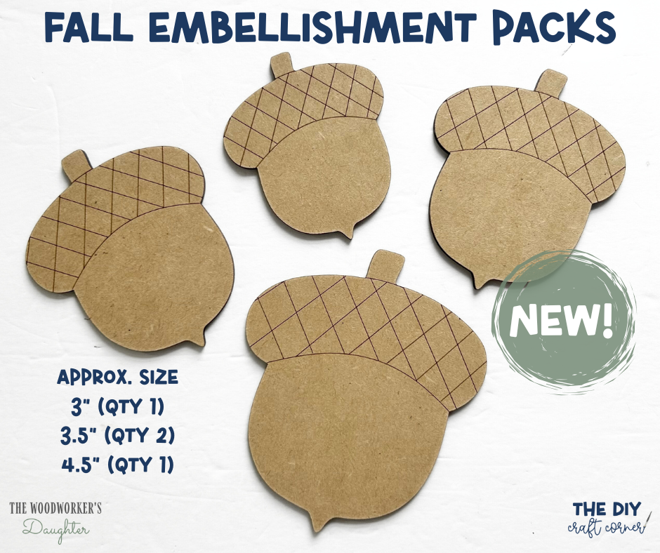 Fall Embellishment Packs – Wood Cuts