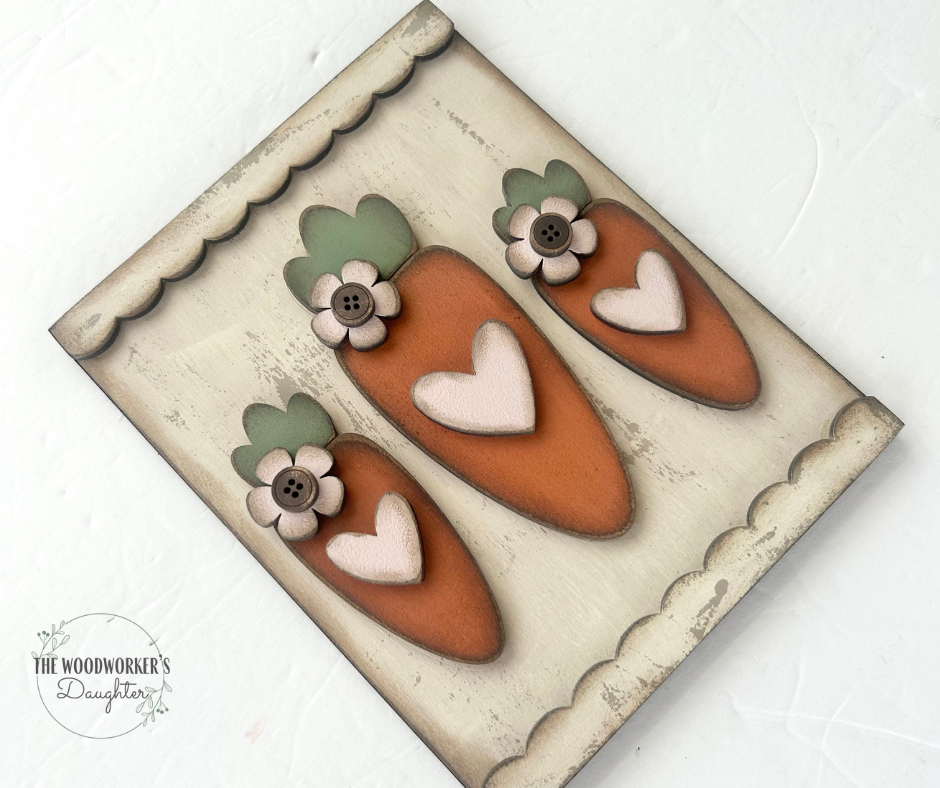 Spring Carrot Insert for Interchangeable Farmhouse Frame