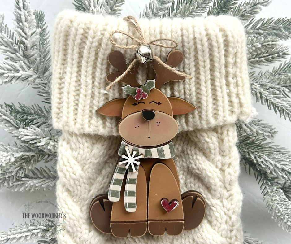 Sweet Sitting Reindeer Ornament