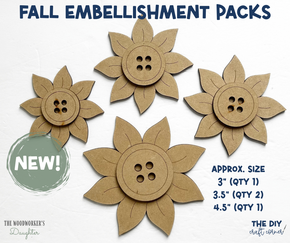 Fall Embellishment Packs – Wood Cuts