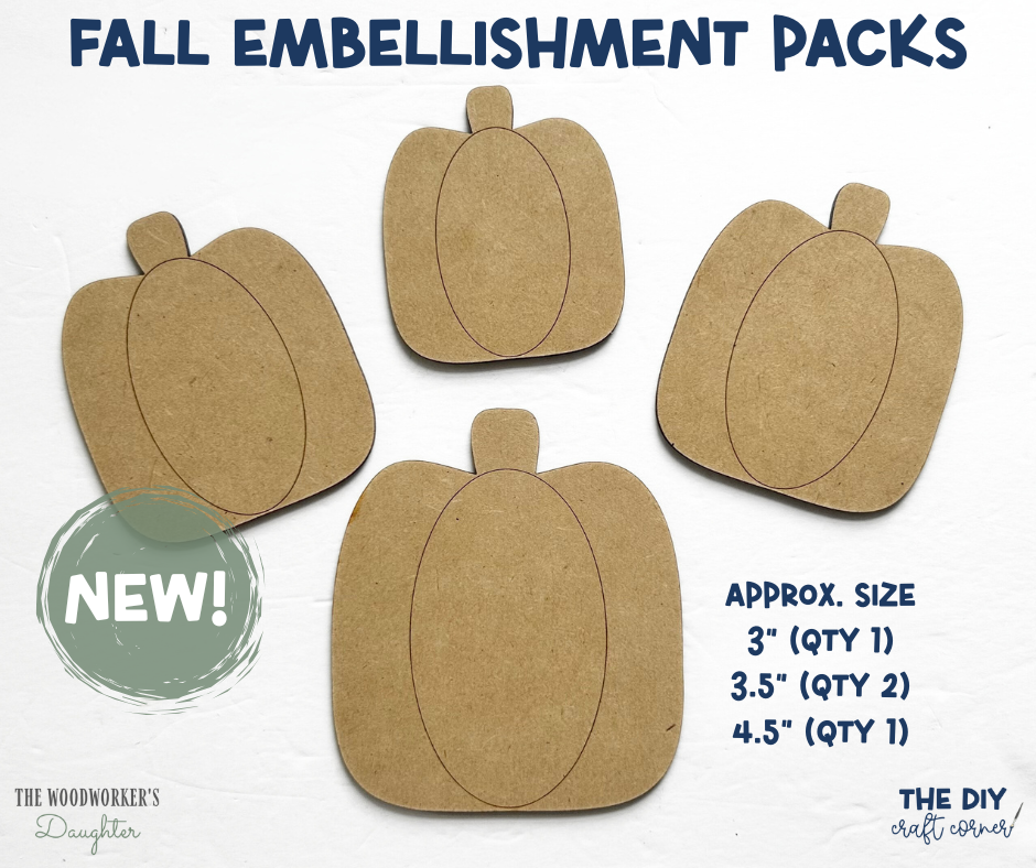 Fall Embellishment Packs – Wood Cuts
