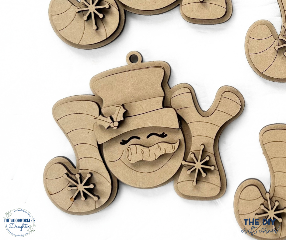 Joyful Faces Ornaments - Wood Cuts