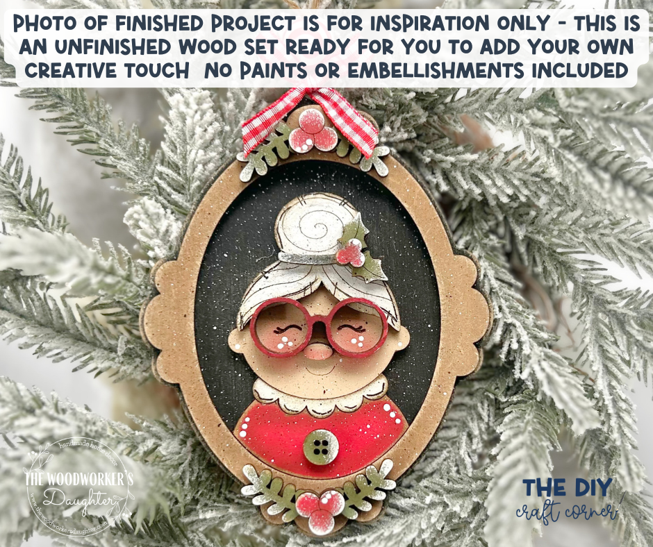 DIY Christmas Frame Ornaments – Wood Cuts