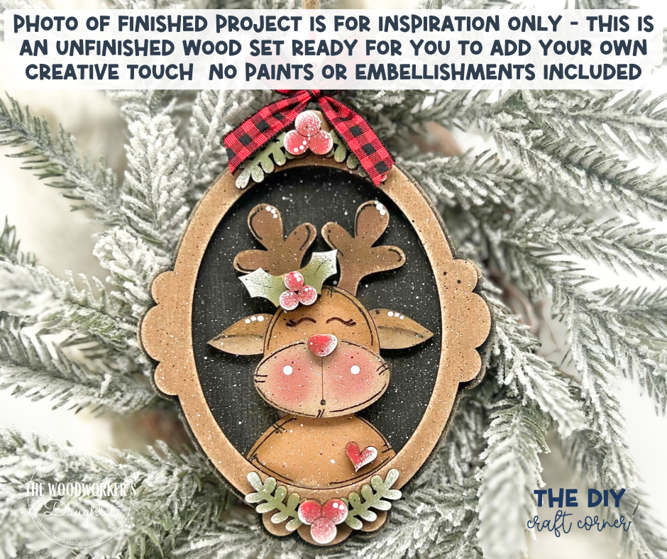 DIY Christmas Frame Ornaments – Wood Cuts