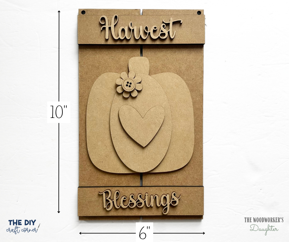 Harvest Blessings Pallet Sign – Wood Cuts