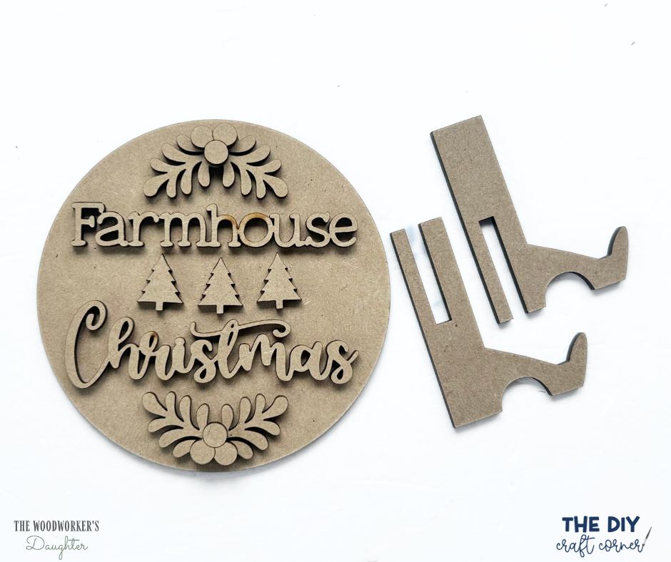 Farmhouse Christmas Tiered Tray Set – Wood Cuts