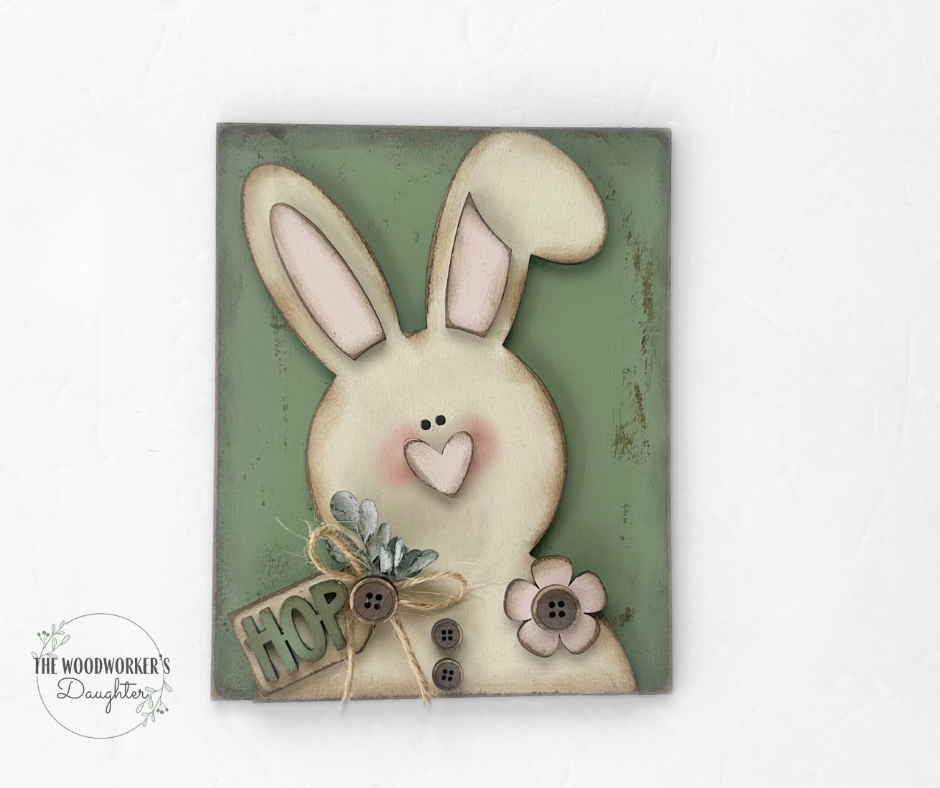 Easter Bunny Insert for Interchangeable Farmhouse Frame