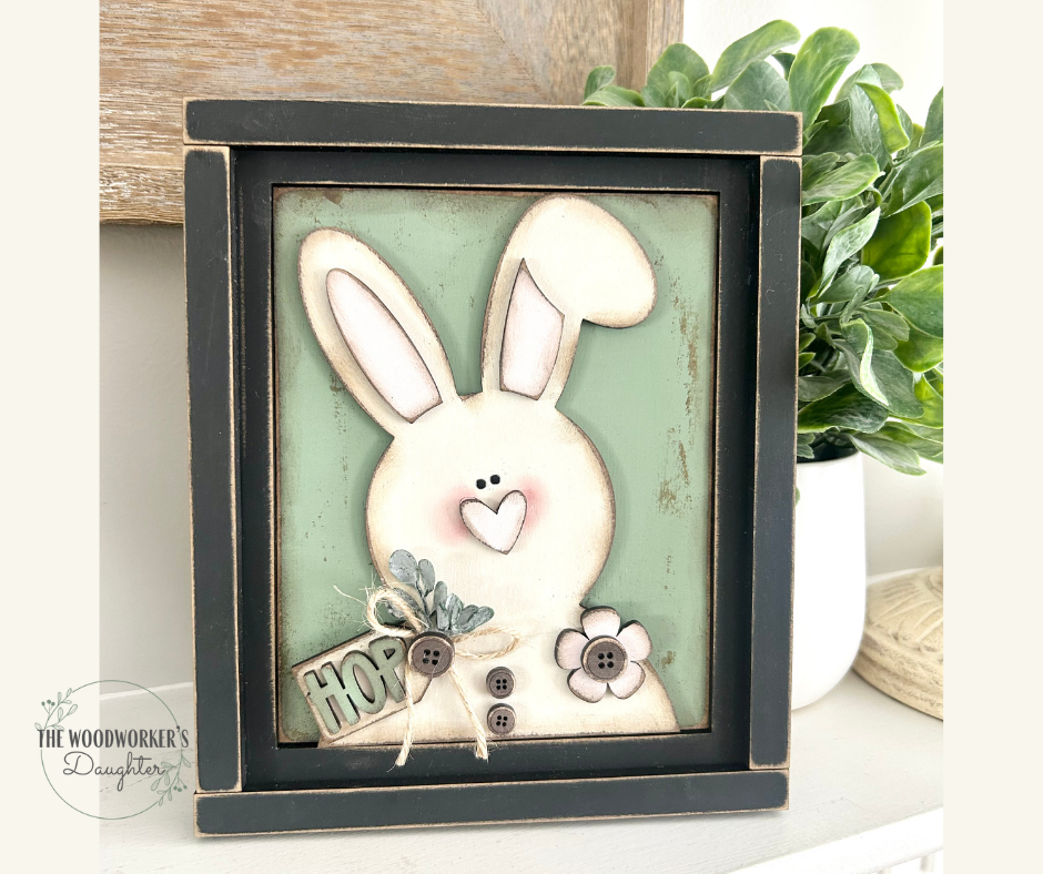Easter Bunny Insert for Interchangeable Farmhouse Frame