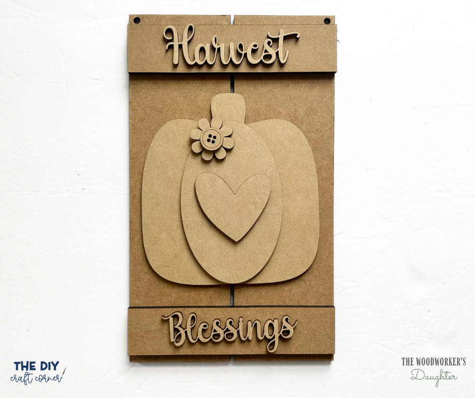 Harvest Blessings Pallet Sign – Wood Cuts