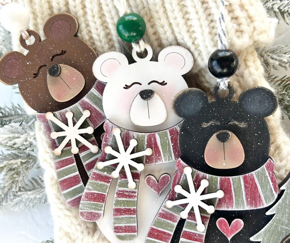Cozy Christmas Bear Ornament