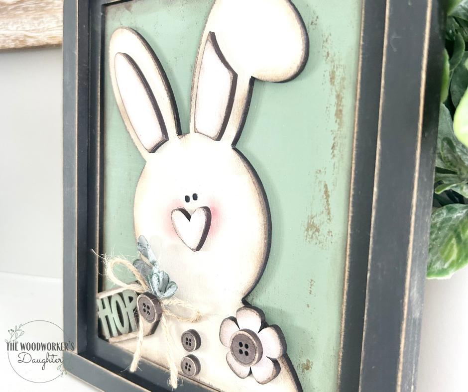 Easter Bunny Insert for Interchangeable Farmhouse Frame