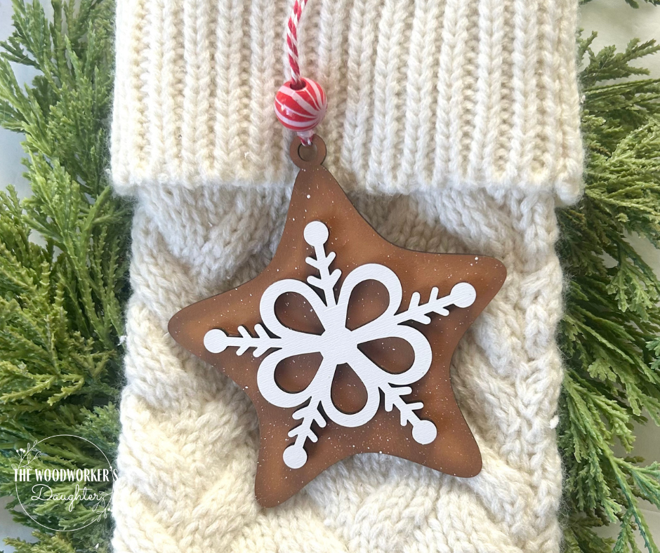 Gingerbread Cookie Wood Ornaments