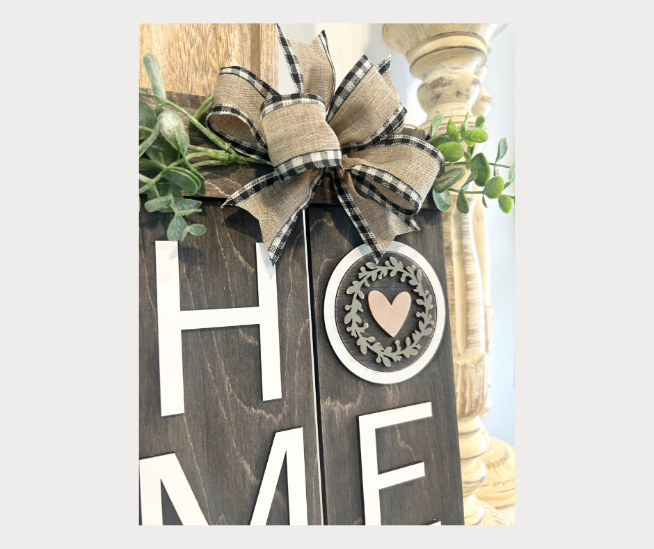Interchangeable Pallet Home Sweet Home Vertical Sign