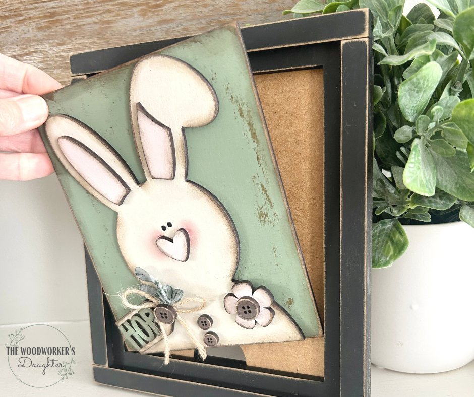 Easter Bunny Insert for Interchangeable Farmhouse Frame