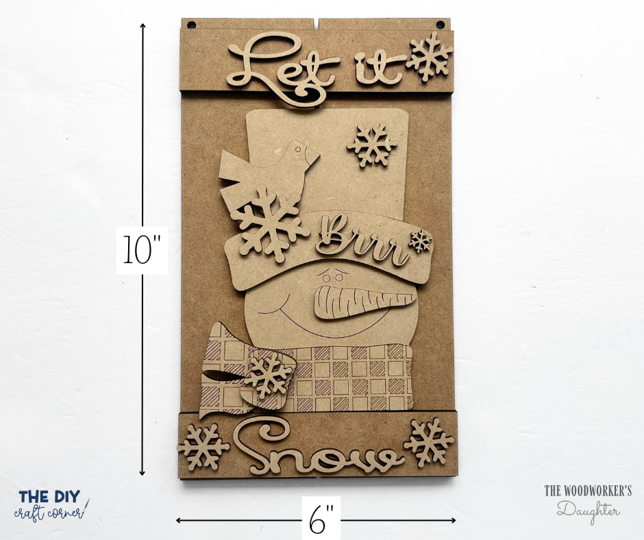 Snowman Pallet Sign – Wood Cuts