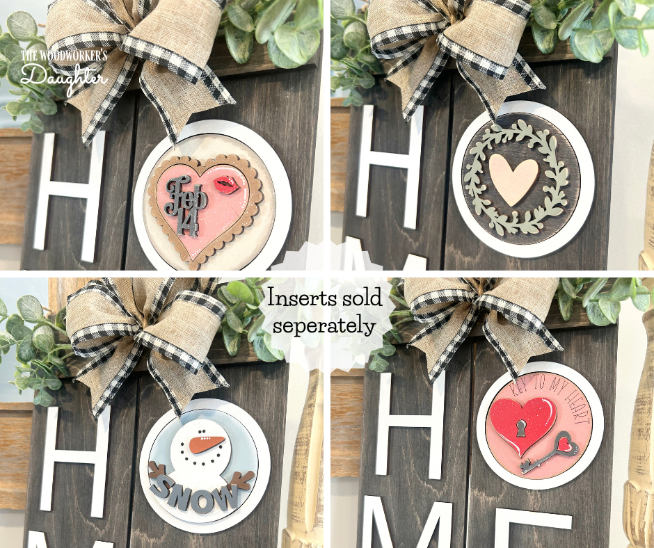 Interchangeable Pallet Home Sweet Home Vertical Sign