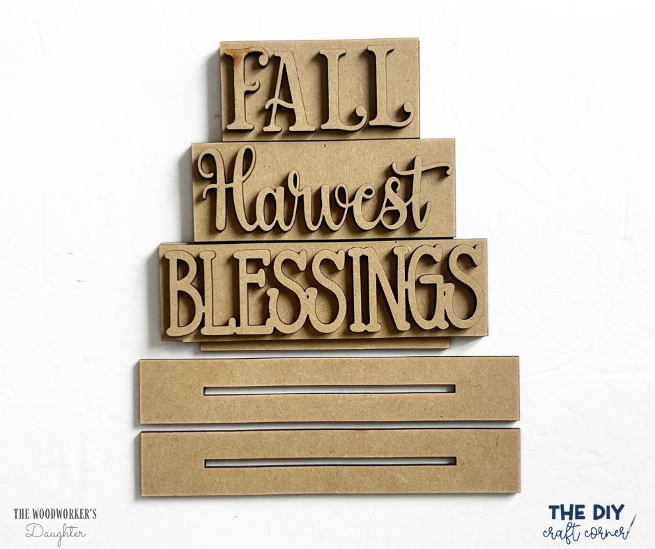 Harvest Pumpkin Tiered Tray Set – Wood Cuts
