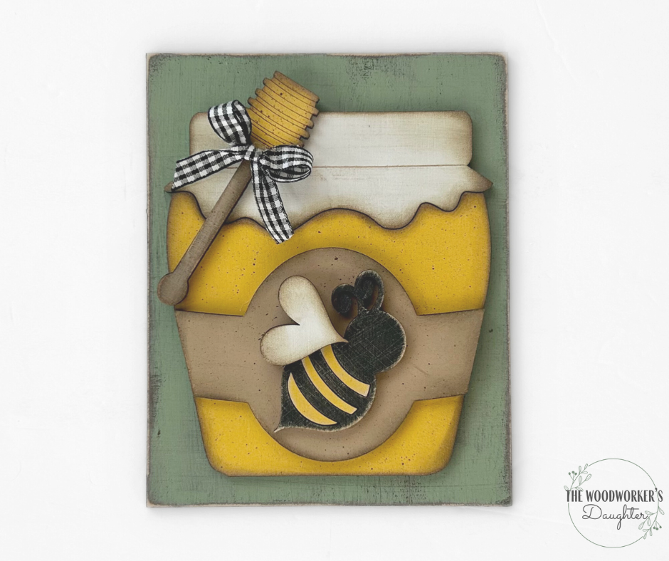 Honey Jar Insert for Interchangeable Farmhouse Frame