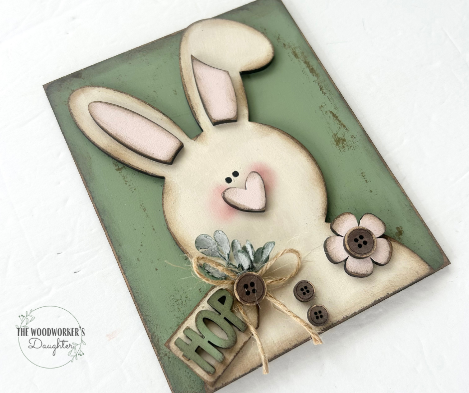 Easter Bunny Insert for Interchangeable Farmhouse Frame