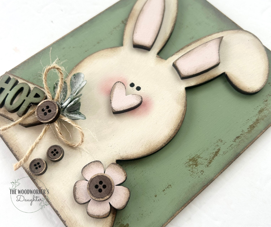 Easter Bunny Insert for Interchangeable Farmhouse Frame