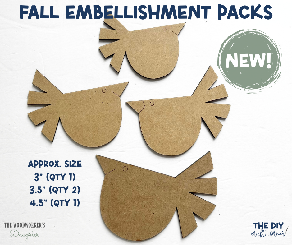 Fall Embellishment Packs – Wood Cuts
