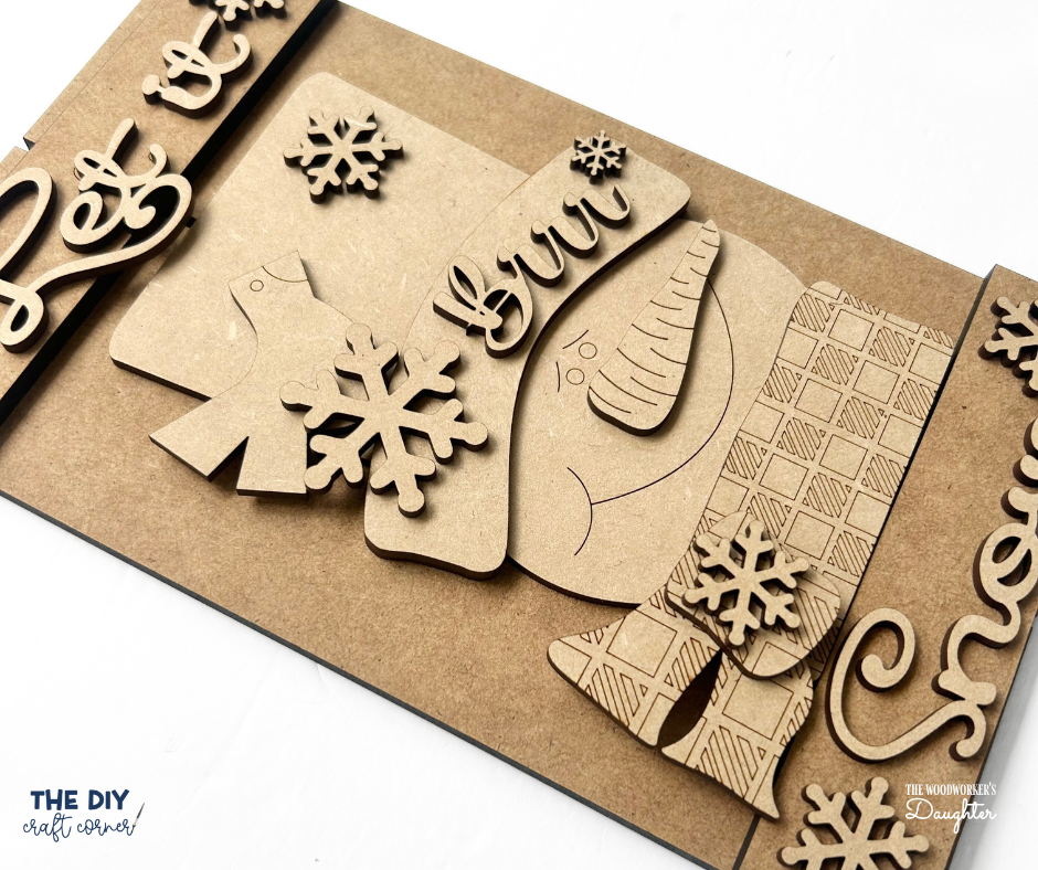 Snowman Pallet Sign – Wood Cuts