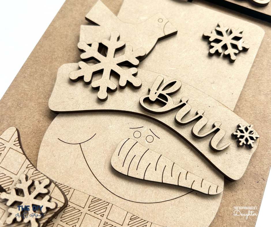 Snowman Pallet Sign – Wood Cuts