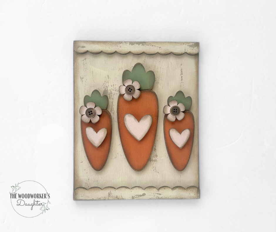 Spring Carrot Insert for Interchangeable Farmhouse Frame
