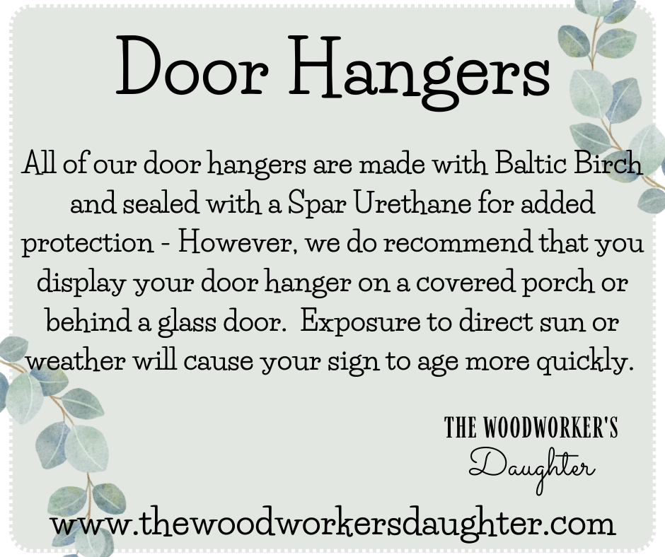 Interchangeable Welcome Door Hanger 18