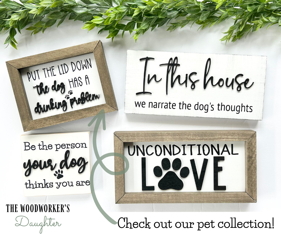 Unconditional Love Framed Dog Sign