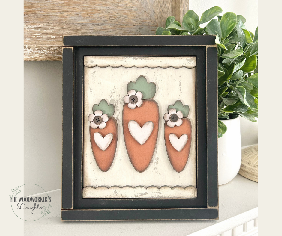 Spring Carrot Insert for Interchangeable Farmhouse Frame