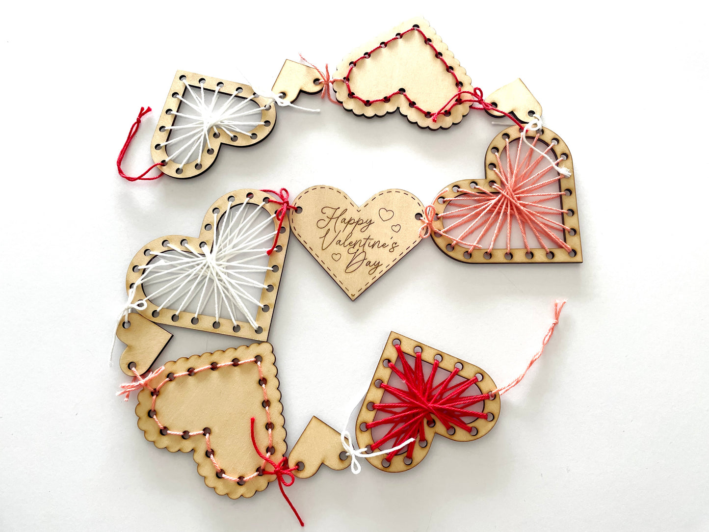 Wood Heart Banner String Art – Wood Cuts