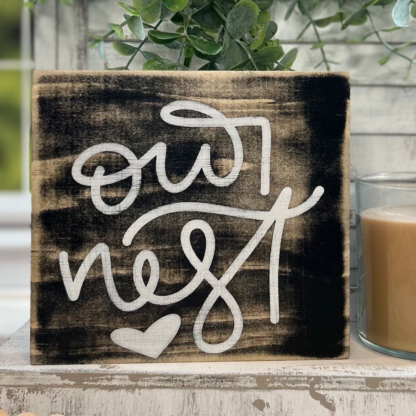 Our Nest Wood Sign Shelf Sitter