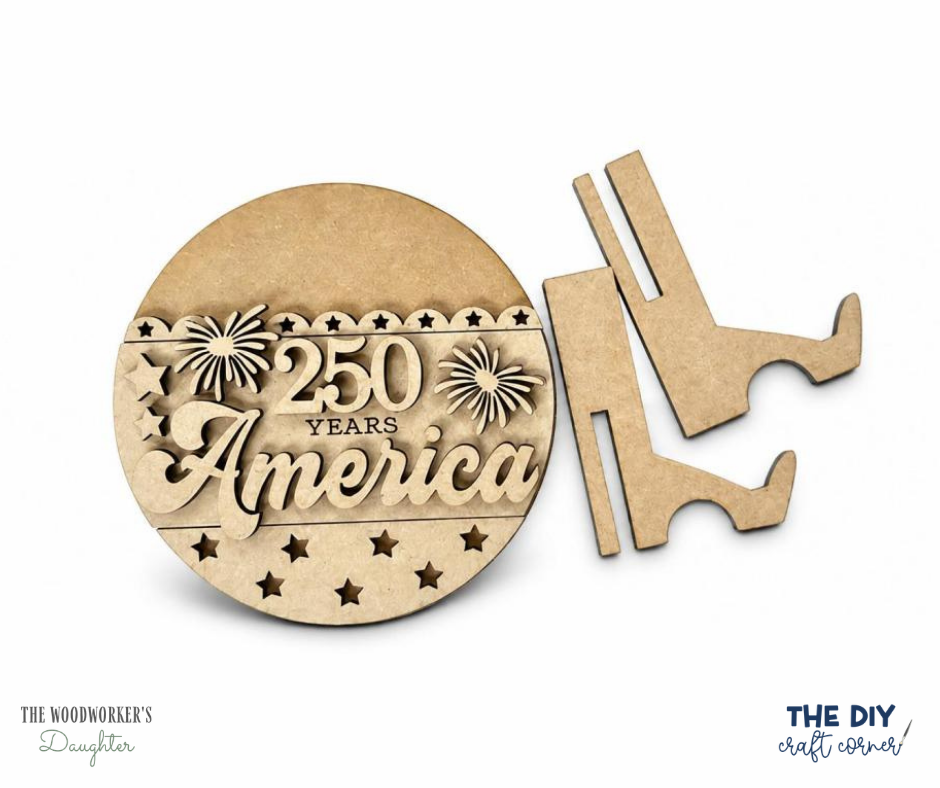 America 250 Tabletop Decor – Wood Cuts