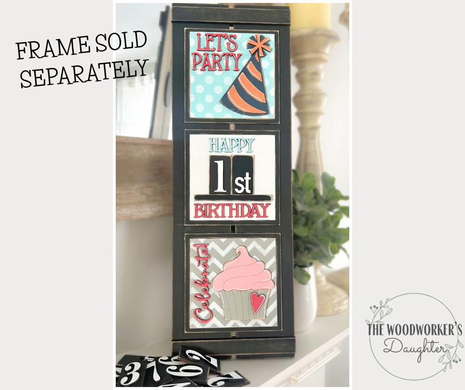 Birthday Celebration Interchangeable Inserts