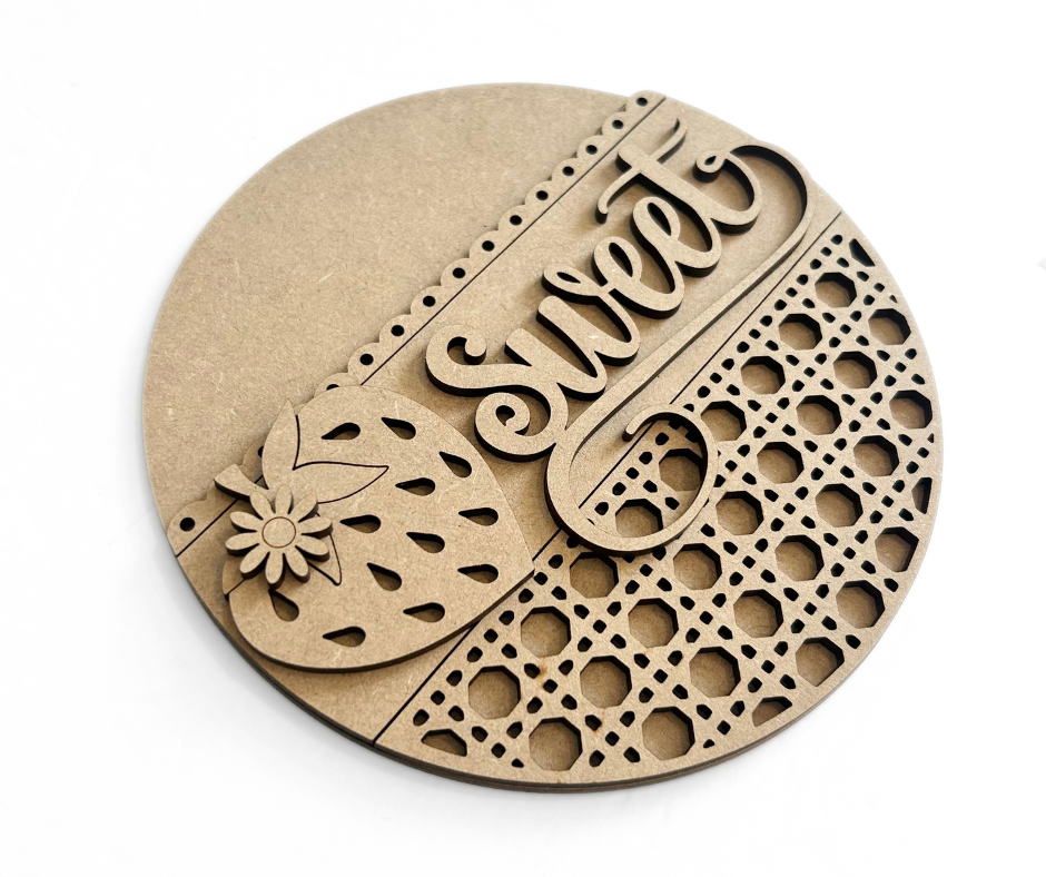 Sweet Summer Strawberry Tiered Tray Set – Wood Cuts