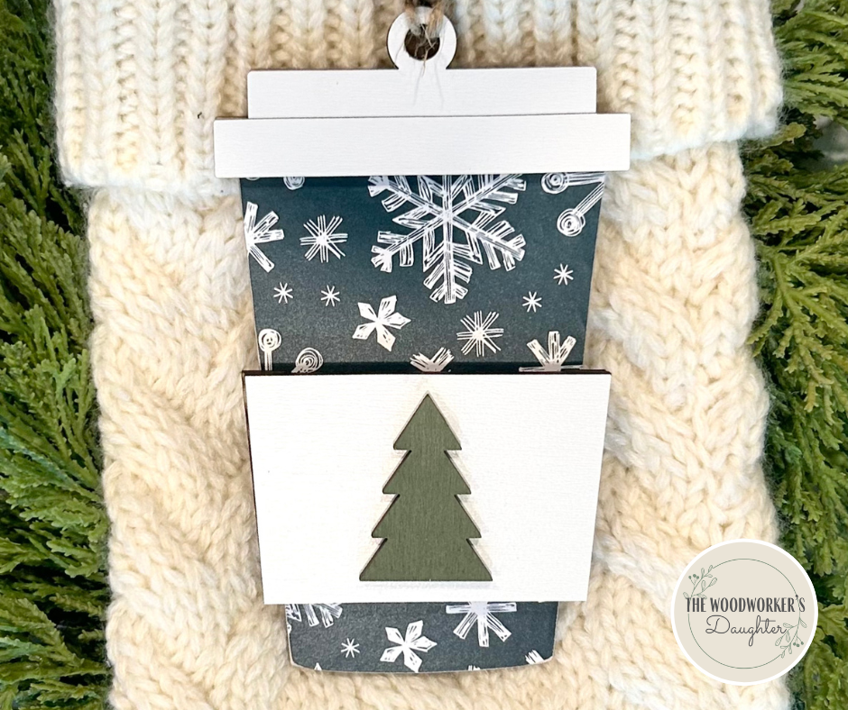 Coffee Ornament and Gift Card Holder