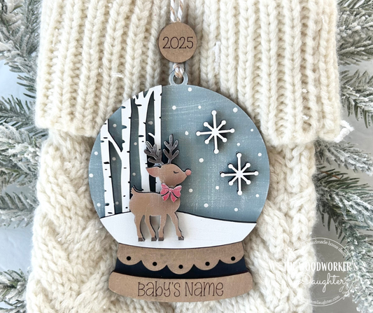 Baby Deer's First Christmas - Personalized Ornament