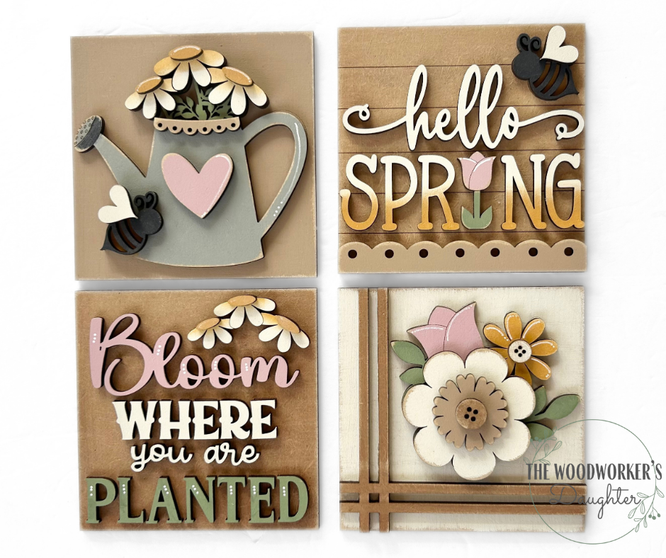 Spring Floral Interchangeable Inserts