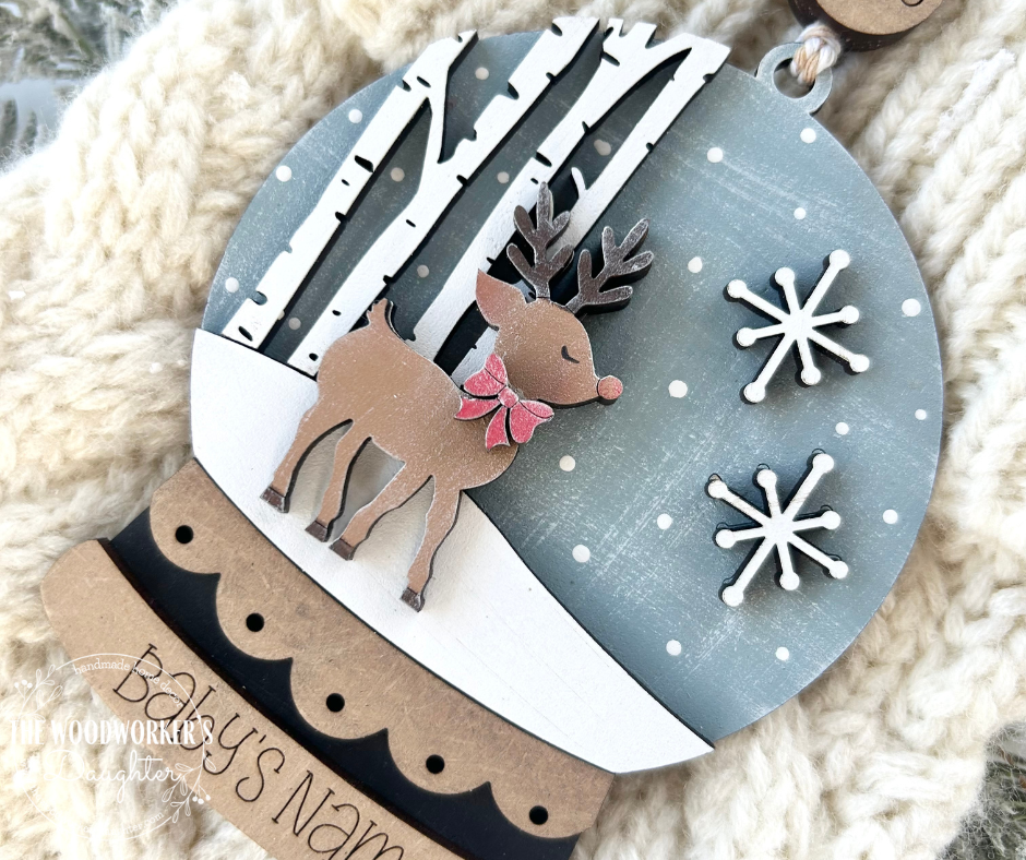 Baby Deer's First Christmas - Personalized Ornament