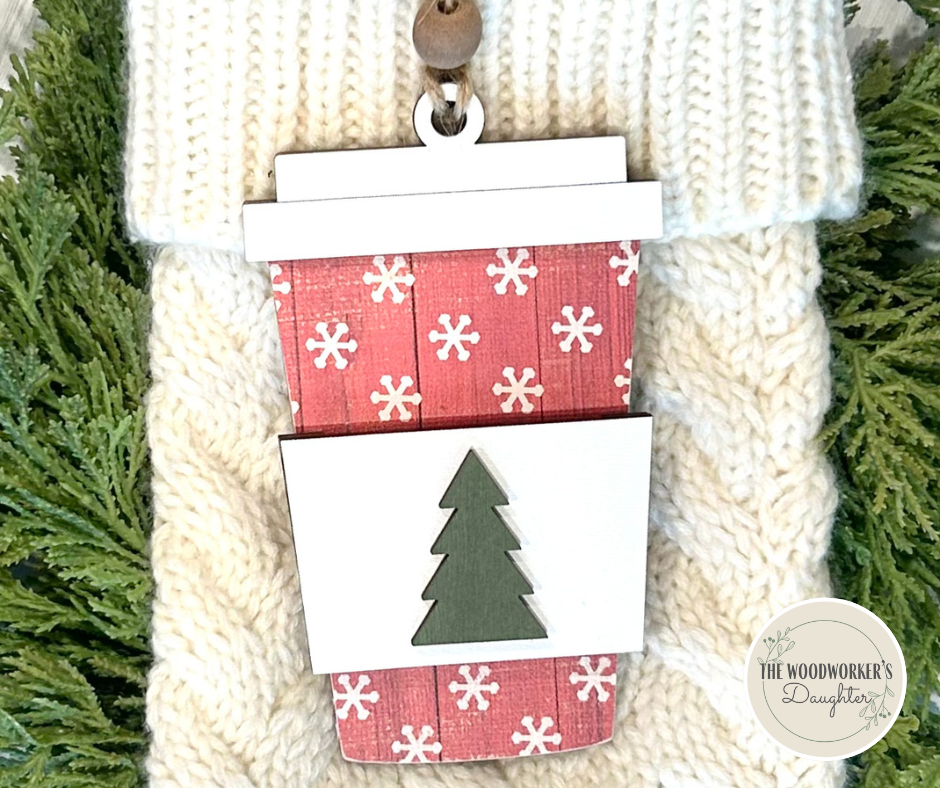 Coffee Ornament and Gift Card Holder