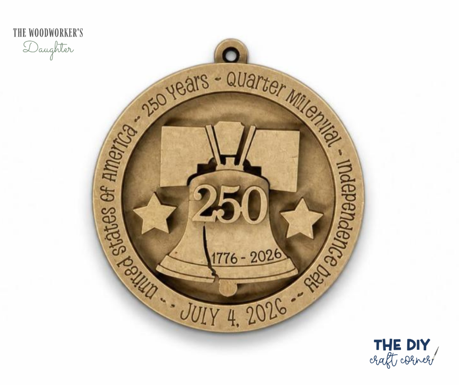 America 250 Ornament – Wood Cuts