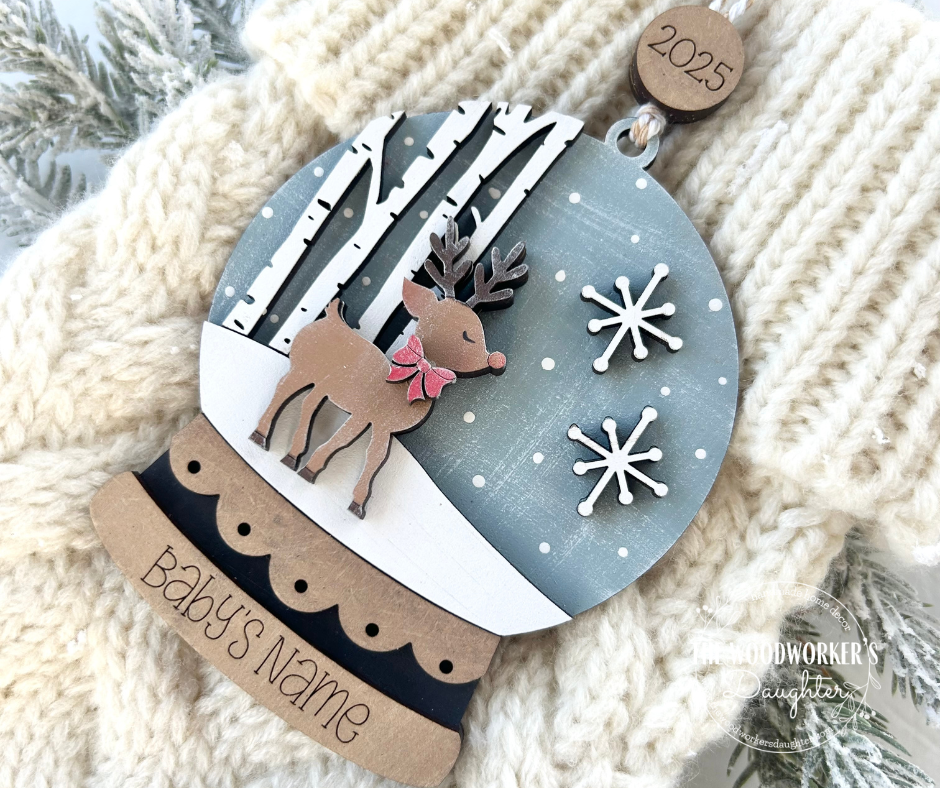 Baby Deer's First Christmas - Personalized Ornament