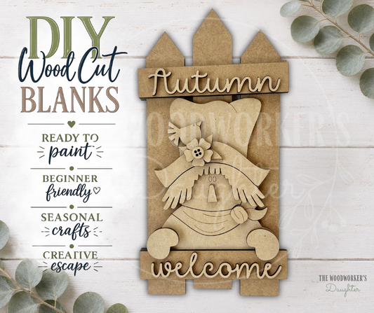 Scarecrow Fence Leaner – Wood Cuts