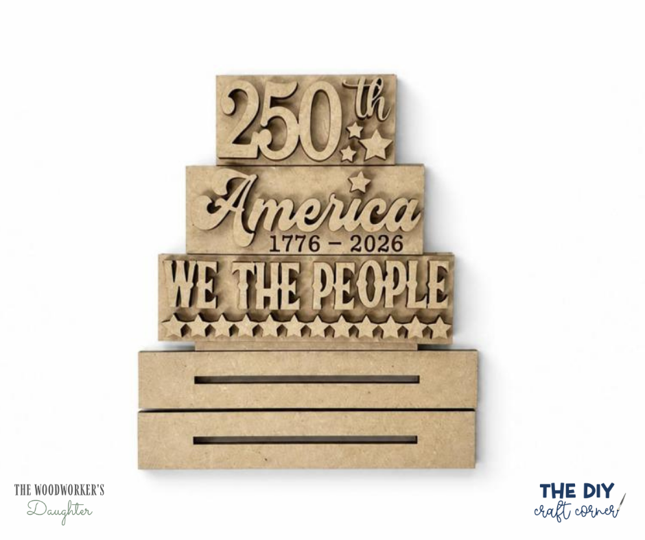 America Word Stacker– Wood Cuts