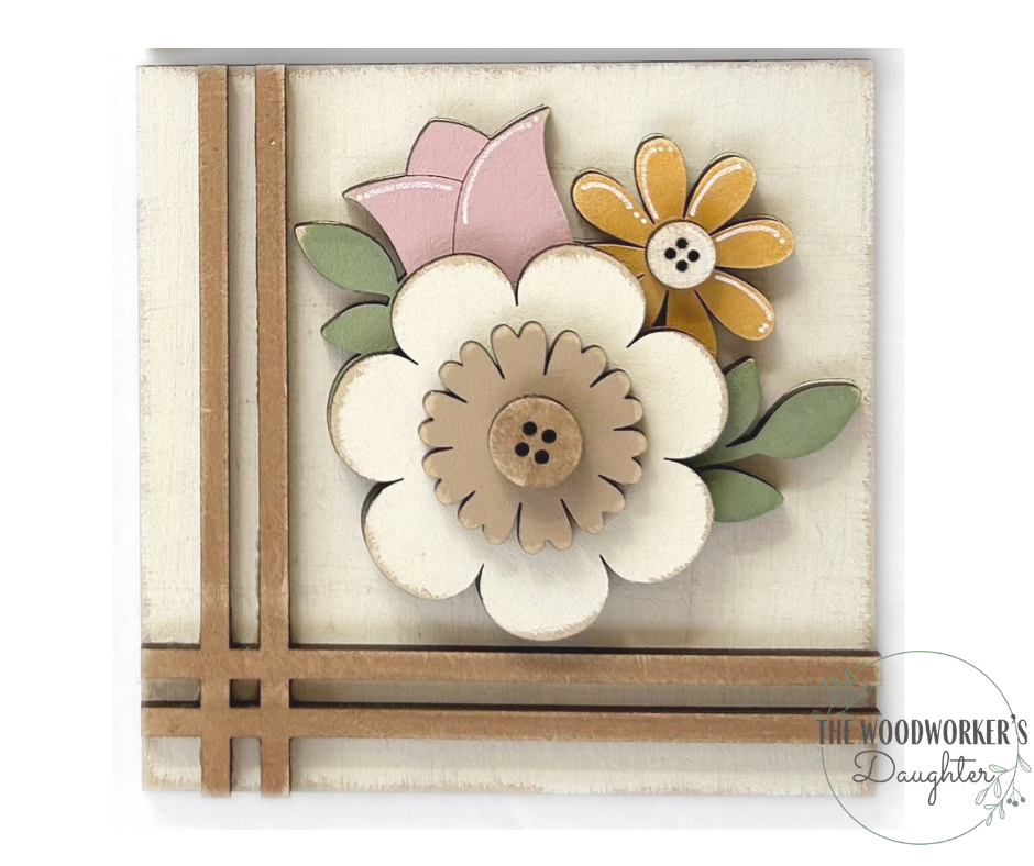 Spring Floral Interchangeable Inserts