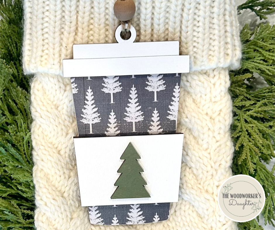 Coffee Ornament and Gift Card Holder