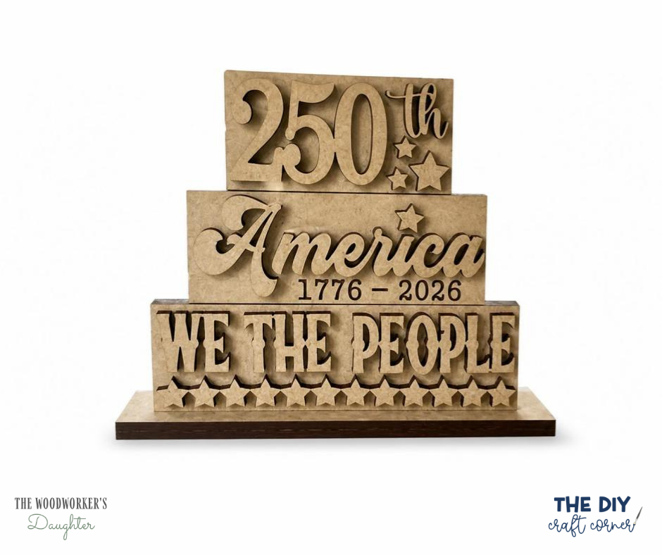 America Word Stacker– Wood Cuts
