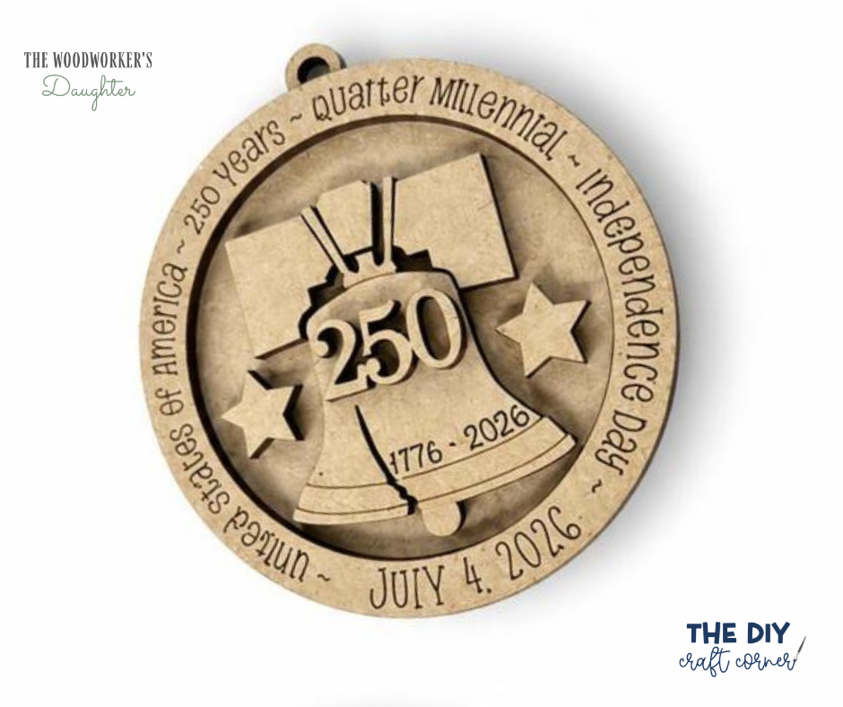 America 250 Ornament – Wood Cuts